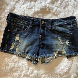 Express Dark Wash Jean Shorts